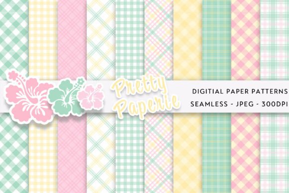 Download 10 Plaid Digital Paper Backgrounds - Backgrounds Collection