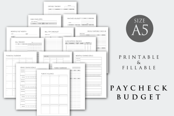 Download Minimalist A5 Paycheck Budget - Check Collection