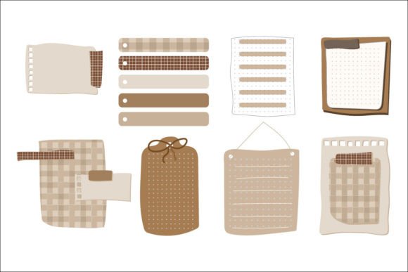Download 8 Scrapbooking Elements with Checkered - Check Collection
