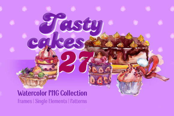 Download Tasty Cakes Violet Watercolor Png - Violet Collection