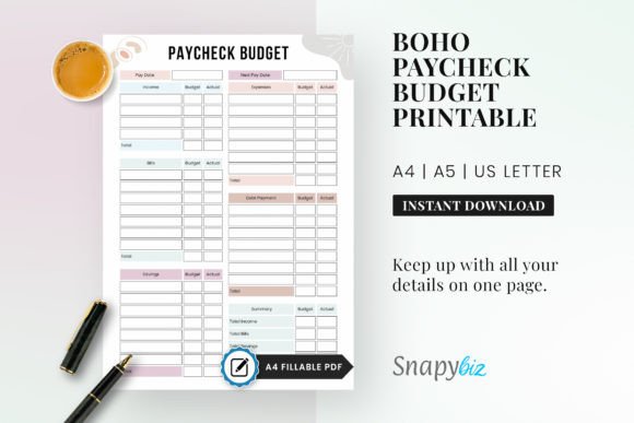 Download Paycheck Budget Pdf | Budget Worksheet - Check Collection
