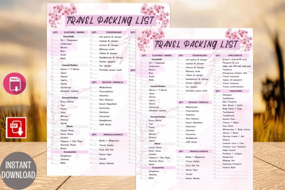 Download Travel Packing List Printable Download - Download Collection