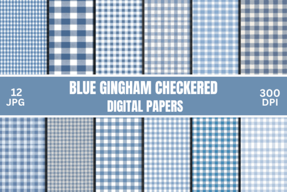 Download Blue Gingham Checkered Digital Pattern - Check Collection