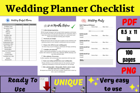 Download Luxury Wedding Planner Checklist (KDP) - Check Collection